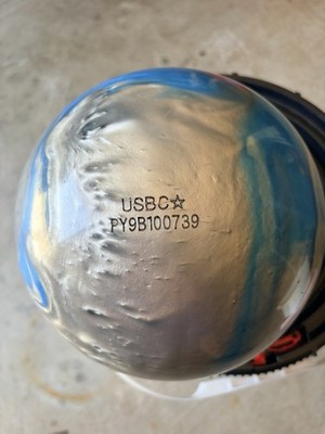 Track Tundra Fire 15 lb Blue/Silver Drilled Ten-Pin Reactive Resin