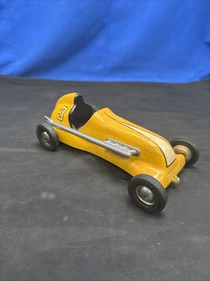Vintage Roy Cox Thimble Drome Special Windup Tether Car Yellow No Key A5A
