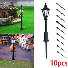 1:75 Scala Modello Street Luci Orizzontale Treno Ferrovia Scenario 10pcs