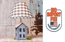Irvin's Tinware House Lamp with Gray Check Shade K20-15G Ship By USA !!!