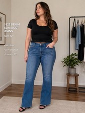 NWT 1822 Denim Women's High Rise Flare Super Soft High Tech Stretch Size 12