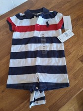 BNWT Baby Boys Ralph Lauren Romper Suit Babygrow. 9Months. RRP £69.♡¿