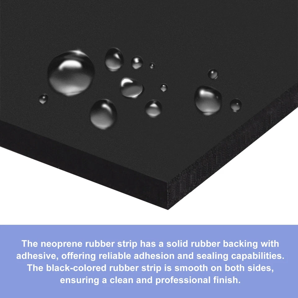 Adesivo Neoprene Gomma Strisce Foglio 4" Largox118" Lungox0,12" Spessa 1pz - Immagine 3 di 4