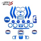 28pcs Interior Accessories Decoration Cover Kit For Jeep Wrangler JK JKU 11-18