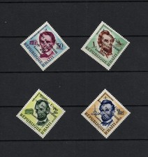 T0437 Haïti 1959 Année Des Réfugiés, Lincoln SURCHARGÉ 4v. MNH