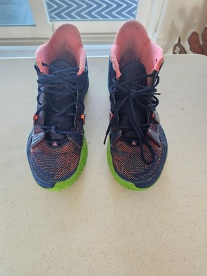 NIKE Kyrie 7 Midnight Navy Basketball Sneakers Neon Green #CQ9326-401 US12