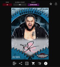DIGITAL Topps WWE Slam 25 ELIMINATION CHAMBER Blue Signature - BRONSON REED