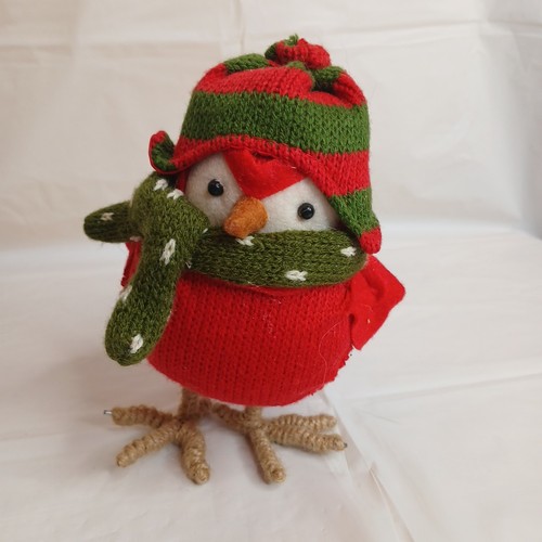 Target Bird Rojo Verde Sombrero Bufanda Amigos Plumosos Invierno Navidad Wondershop