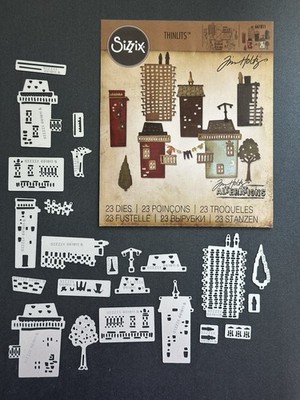 SIZZIX Tim Holtz Die Set Cityscape Suburbia 661811 Thinlits Home Travel Vacation