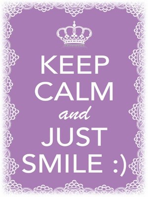 Holzschild 40x30 cm Keep Calm and just smile:) Deko Geschenk Holz Schild