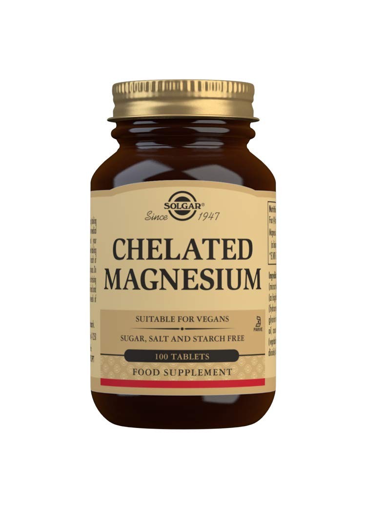 Solgar Chelated Magnesium Supports Muscle and Nervous System Mind Balance Energy