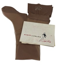 Vintage Taylor Woods 1960  s Night Lifelon Stockings Hose Size 8 1/2 Rose 9758
