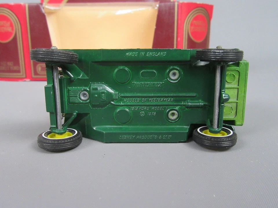 C985 Matchbox Modelle Of Yesteryear Y-12 Ford T 25 Years Silber 1912 IN Ovp - Bild 3 von 4