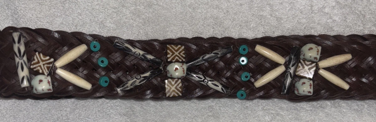 Chico\'s Black Beaded Embroidered Lace-Up Waist Belt with Multicolor Accents Chico main image 3