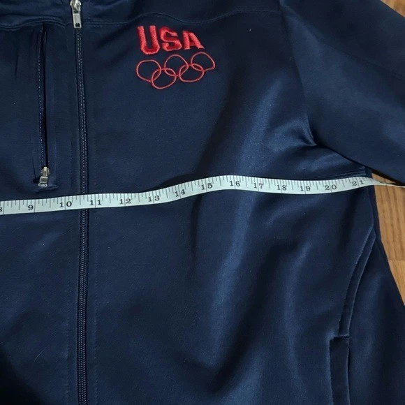 Olympics USA Team Apparel Blank Navy Size Large Full zip Jacket Classic Sporty - Image 2 of 4