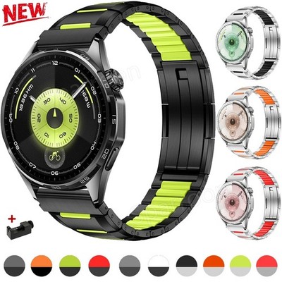 Stainless Steel+Silicone Strap For Huawei Watch GT 6 Pro/5 Pro/GT4/GT 3 2e Band