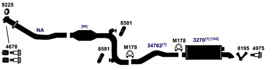 Junta de colector de escape para Toyota Tacoma 2011-2014 4,0 L V6 GAS DOHC Foto 3 de 4