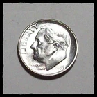 1955 ROOSEVELT DIME Bright White Lustrous Choice BU #9D63 .900 Fine Silver COIN