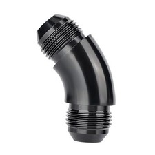 Male to Male One Piece Full Flow Swivel Coupler Union Fitting 12AN 45 Degree