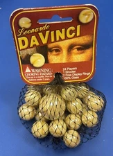 Leonardo DaVinci Marbles 24 Players + 1 Shooters Vintage 100% Glass Mega Marbles