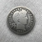 1899-O Barber Dime 90% Silver New Orleans 10c US Coin - BETTER DATE!