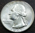 US 1947-D Washington Quarter  **