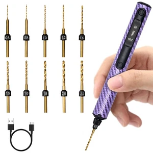 Mini Drill, Precision Hand Drill with OLED Display, 5-Speed, 900RPM High Torq...