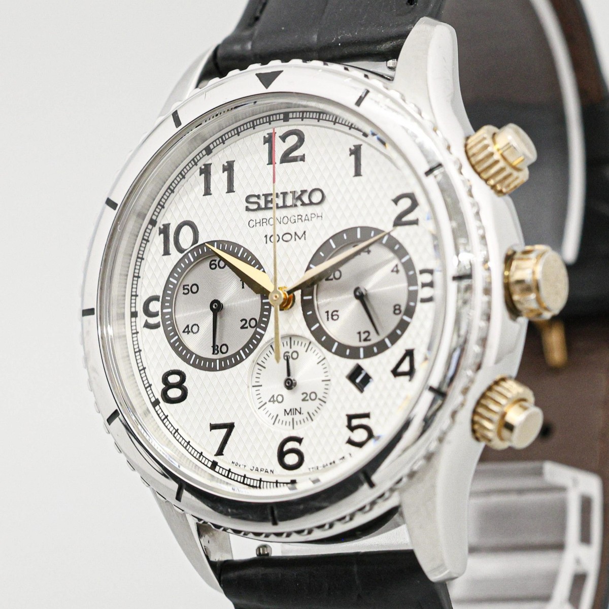 イクラムSEIKO chronograph腕時計　シルバー【中古】 楽天市場】【ウォッチ】SEIKO セイコー クロノグラフ デイト
