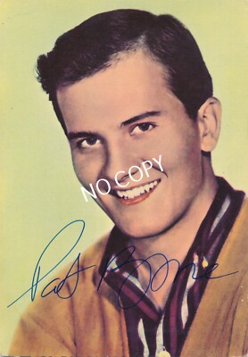 100% Original Autogramm Autograph Karte handsigniert Pat Boone E1.21