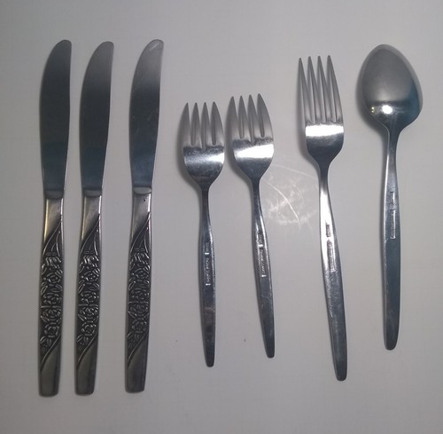 Set 7 pezzi vintage nazionale modello Costellano acciaio inox Giappone - Foto 4 di 6