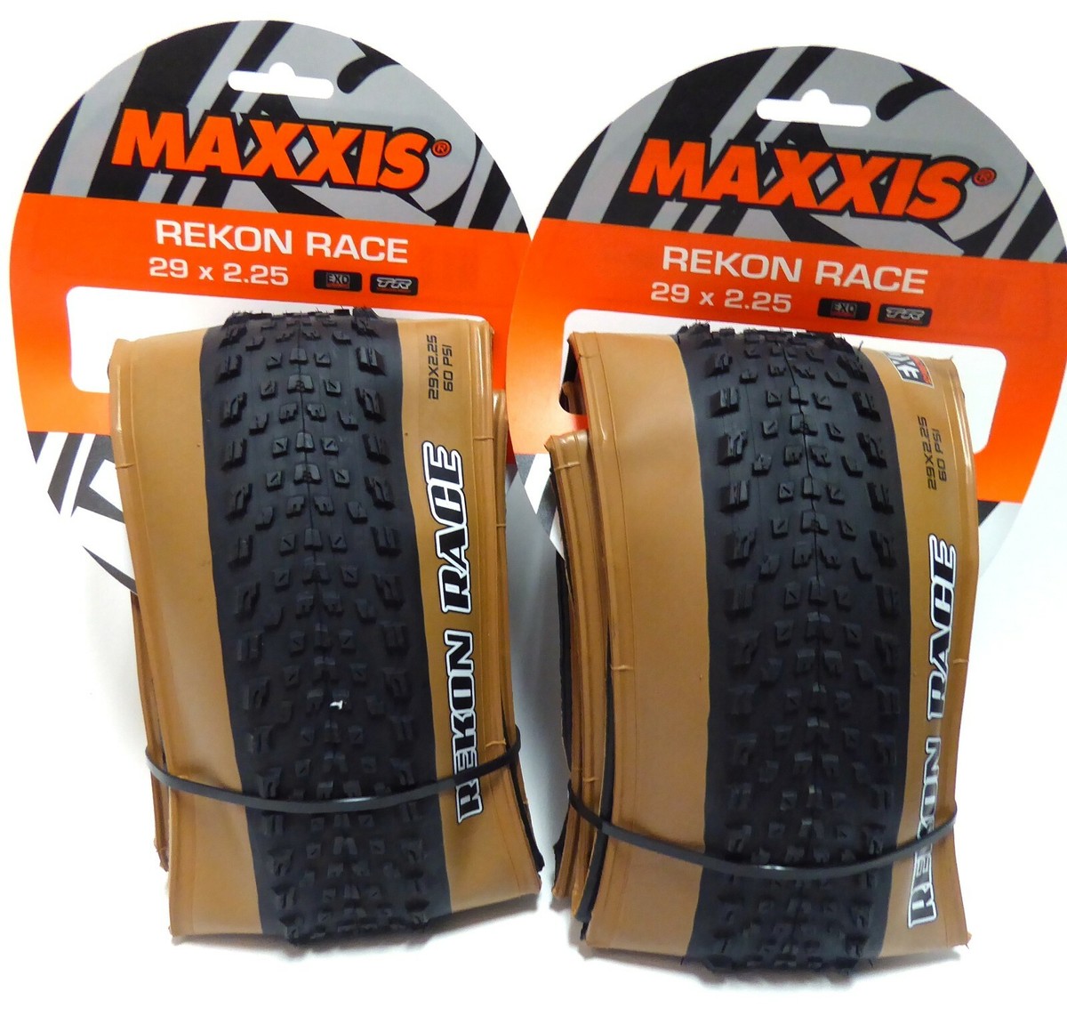 Maxxis Rekon Race Tire - 29 x 2.25, Tanwall, Tubeless, Folding, EXO, PAIR Maxxis Rekon Race Tire - 29 x 2.25, Tanwall, Tubeless, Folding, EXO, PAIR