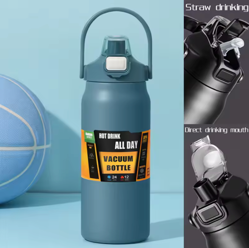 Bottiglia Termica in Acciaio Inossidabile 2,5 Litri Borraccia Portatile Thermos - Foto 4 di 12