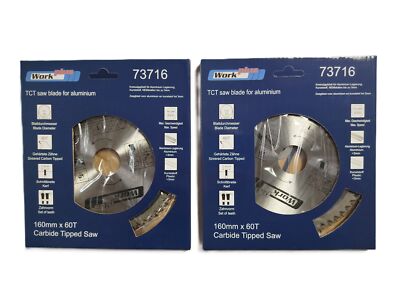 2 x HM Sägeblatt Ø 160 x 30 mm Aluminium Kunststoff Alu 60 Z Säge Kreissägeblatt