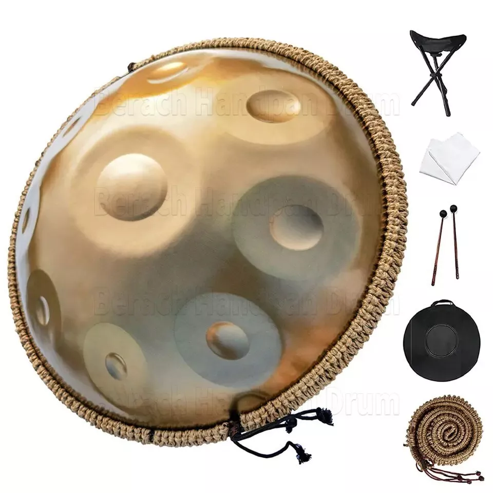 Handpan 440Hz D Minor 22in 10 Note Handle Steel Tongue Drum Large