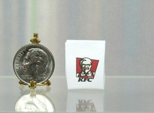 Dollhouse Miniature Empty Paper Fast Food Bag 1