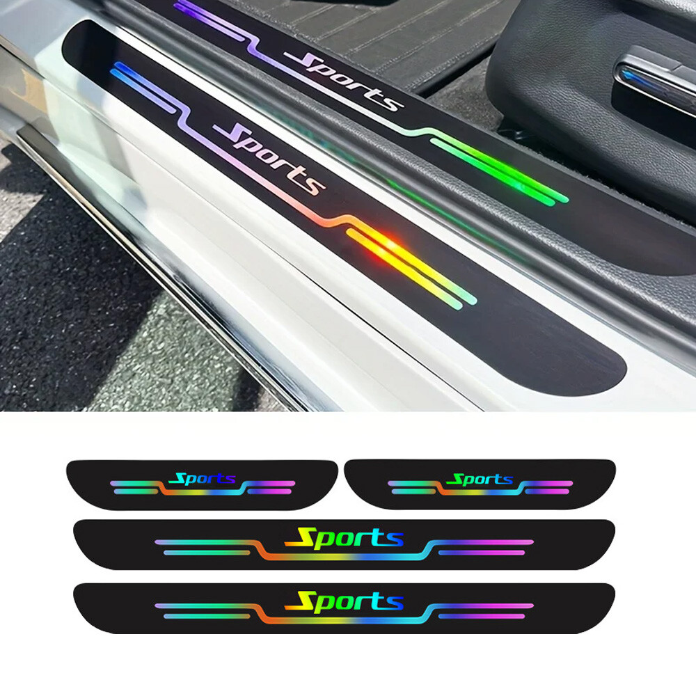 4x Car Door Sill Protector Anti Scratch Strip Durable Exterior Accessory Sticker