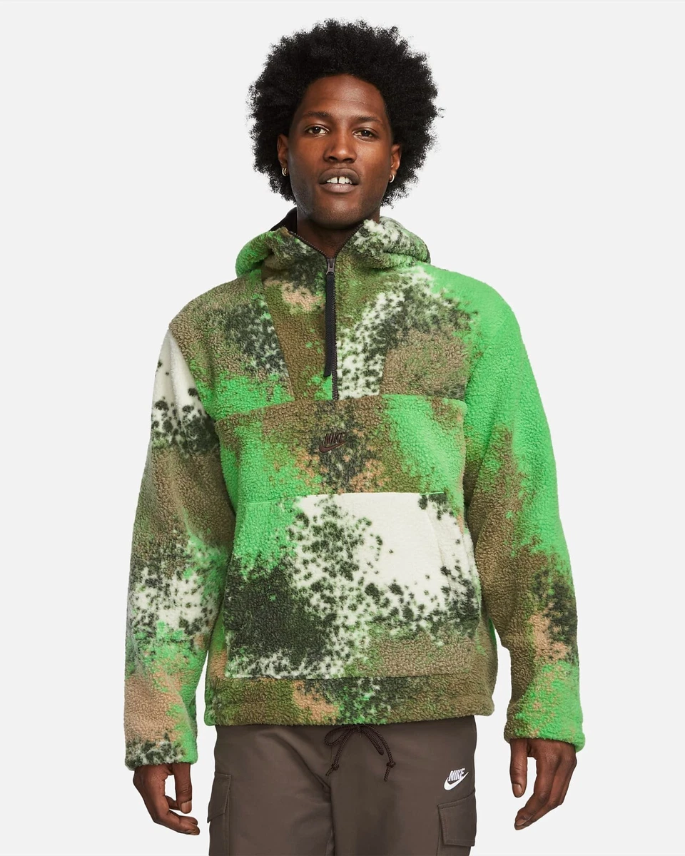Nike SPORT ESSENTIALS+ HALF ZIP Fleece Hoody FAUX FUR sweat shirt Jacket Men XLT