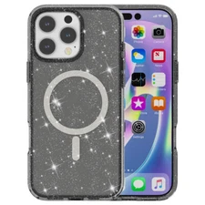 Crystal Glitter Fusion Case with MagSafe for iPhone 16 Pro - Smoke
