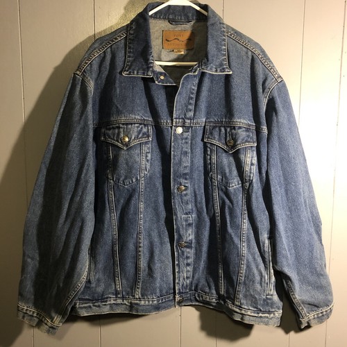 Vintage Makita Men’s Denim Jacket Size 2XL 100% Cotton Distressed READ* - Picture 2 of 12
