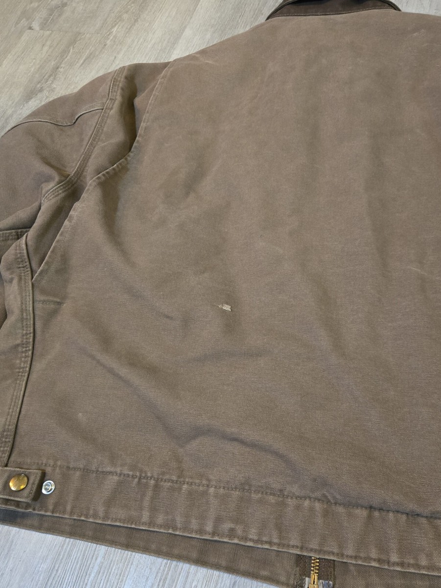 Carhartt Detroit Jacket Men's 2XL Firewood Brown Canvas J97 Carhartt Detroit Jacket Men's 2XL Firewood Brown Canvas J97