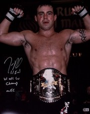 Jens Pulver Signed 16x20 Photo BAS COA UFC Belt Picture Pride FC WEC Autograph 1