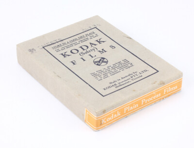 OPEN BOX OF 3-1/4 X 4-1/4 KODAK SAFETY FILM, FOR DISPLAY ONLY/cks