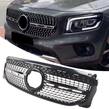Car Front Racing Grilles For Mercedes-Benz W247 GLB-Class 2020-IN Chrome silver