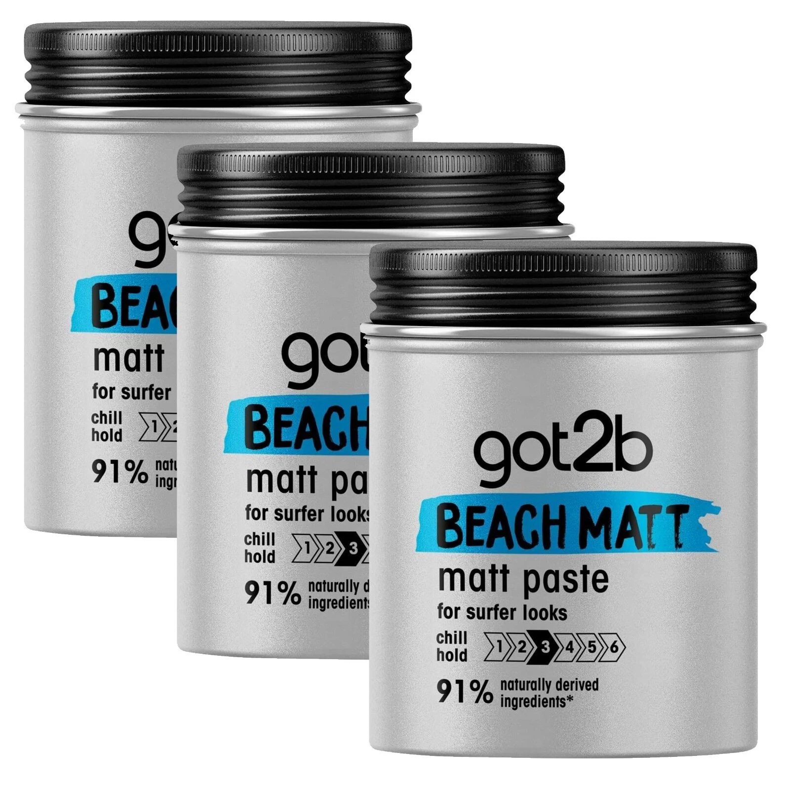 Schwarzkopf Got2b Beach Matt Paste 100ml X 3 - Picture 1 of 1