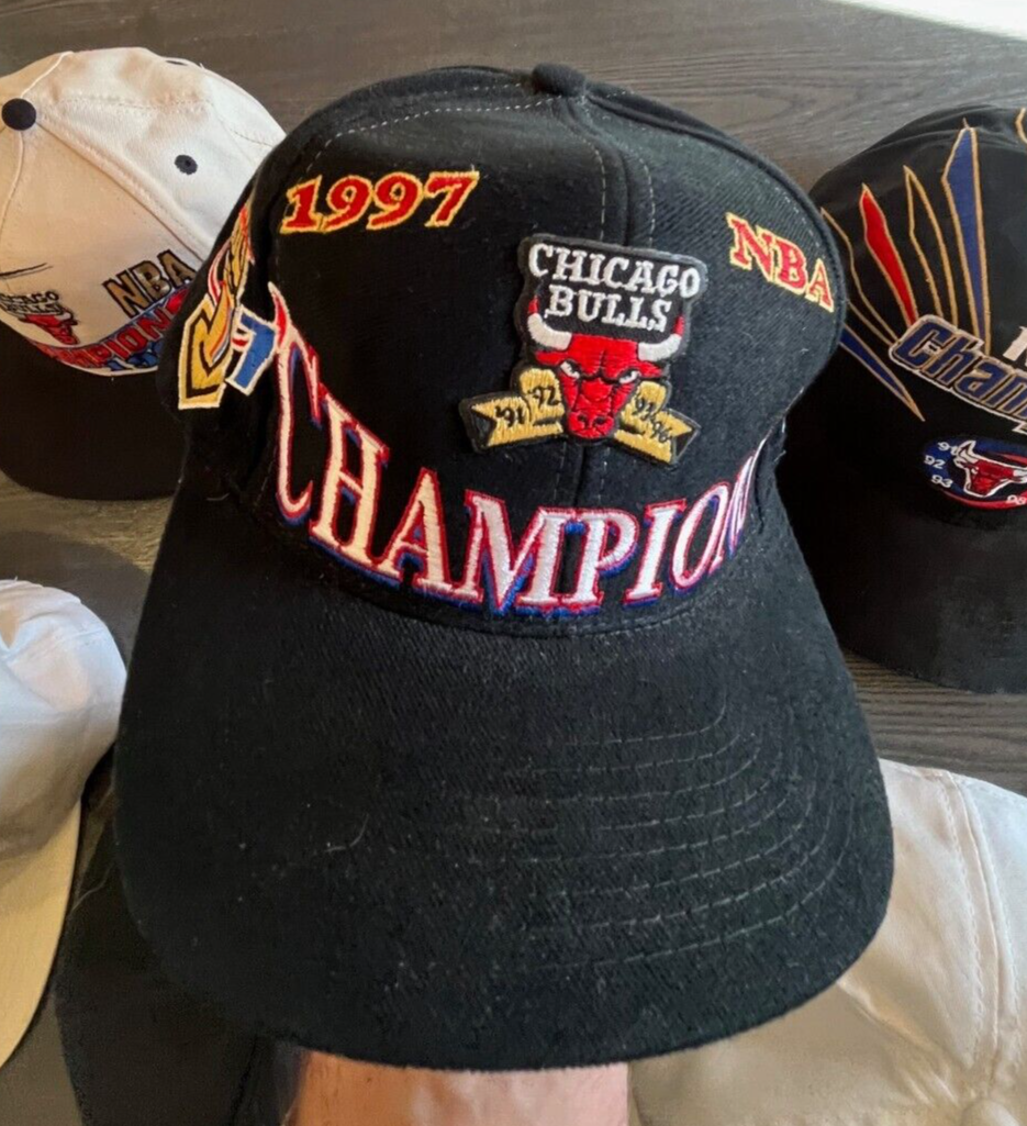 Vintage Chicago Bulls Championship Hat Collection (8) NBA Finals