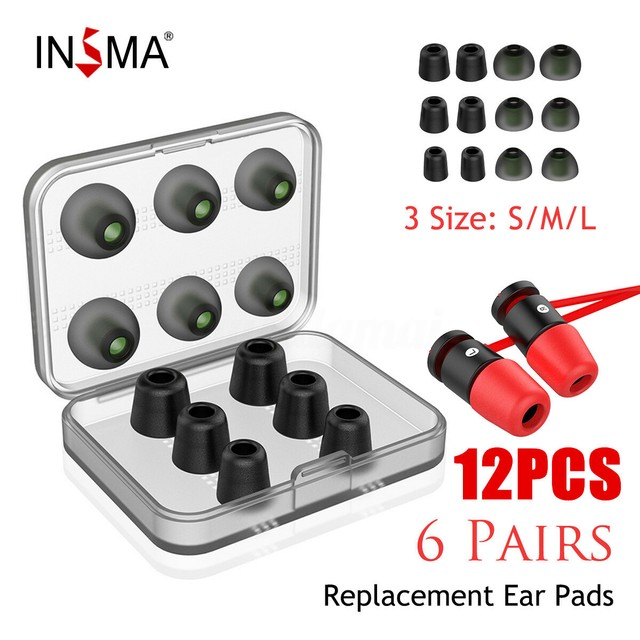 12pcs Memory Foam tip Noise Cancellation inear Earbud Replacement Silicone US eBay