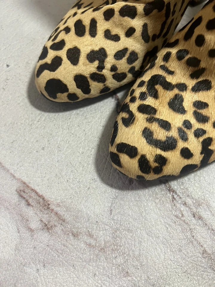 Steve Madden Mujer EE. UU. 7M Estampado Leopardo Botines Cuero Genuino/Cabello de Vaca Foto 3 de 4