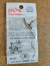 Cal-Scale HO Brass Whistle Saturated Steam w/Pipe #190-307