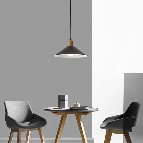 Farmhouse Matte Black Barn Pendant Light 1-Light Mid Century Dome Dining Room - Picture 2 of 9