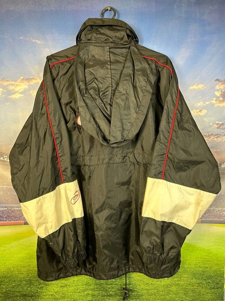 Asics Vintage Jacket With Zipped Hood Multicolor Nylon Mens Size M/Medium - Image 2 of 4